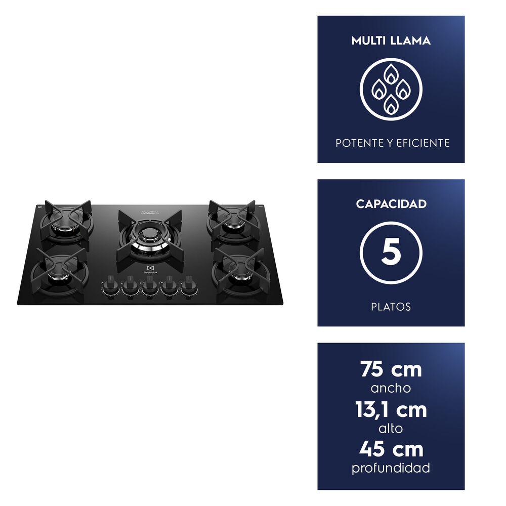 Encimera A Gas 5 Platos Experience Multi Llama Ke5gc image number 1.0