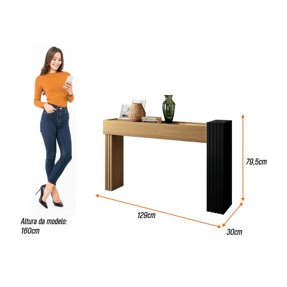 Arrimo Trento Freijo-pretto 129x80x30 Cm image number 6.0