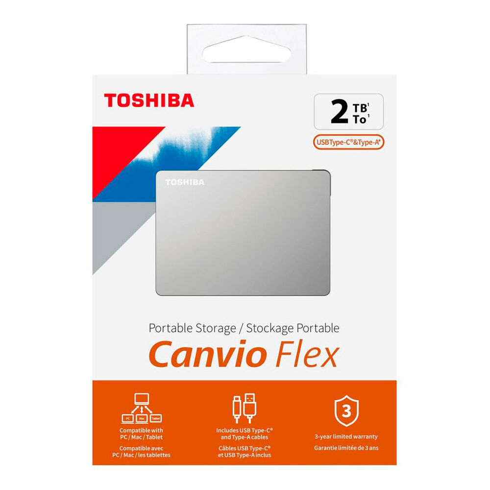 Disco Portátil Toshiba Canvio Flex 2tb Usb 3.0 Silver image number 2.0
