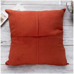 Pack De 02 Fundas De Coj&iacute;n De Semicuero Sint&eacute;tico 50x50 Cm Terracota