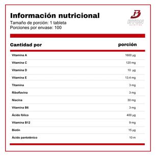 One A Day Multivitaminico 100 Tabletas