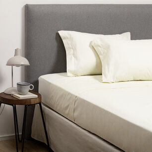 Pack 2 Sabanas Unicolor Arthome Gris + Beige King 144 Hilos
