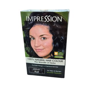 Impression Henna 100% Color Natural Azul Violeta 3 Sachets De 50gr