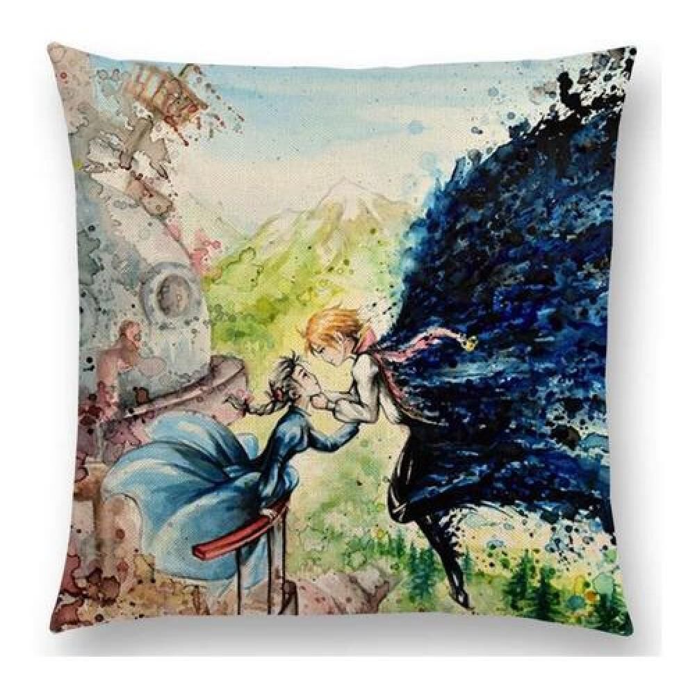 Cojin De Lino Acuarela Castillo Ambulante Sophie Y Howl image number 0.0