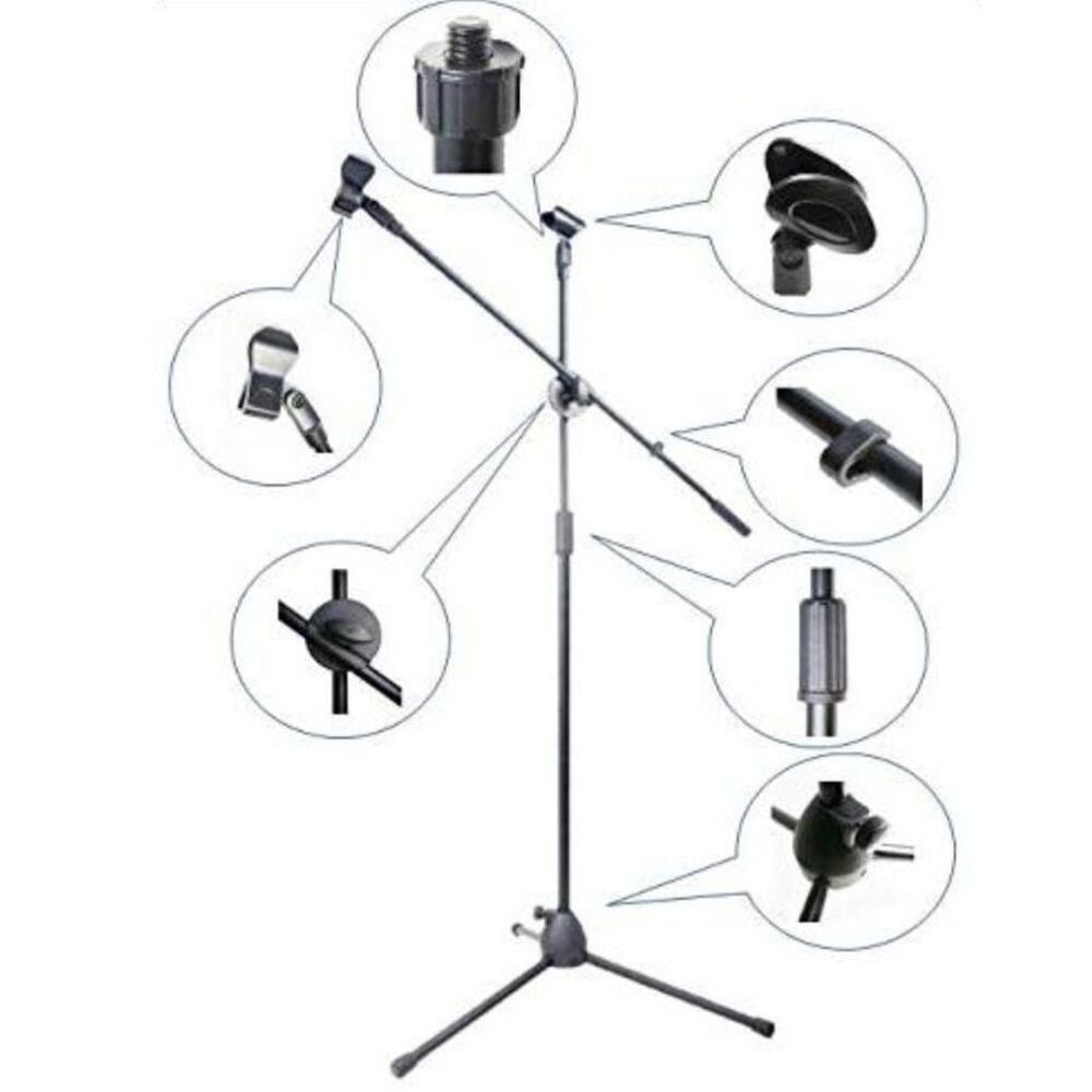 Soporte Para Micrófono Atril Con Boom Profesional Pedestal image number 4.0