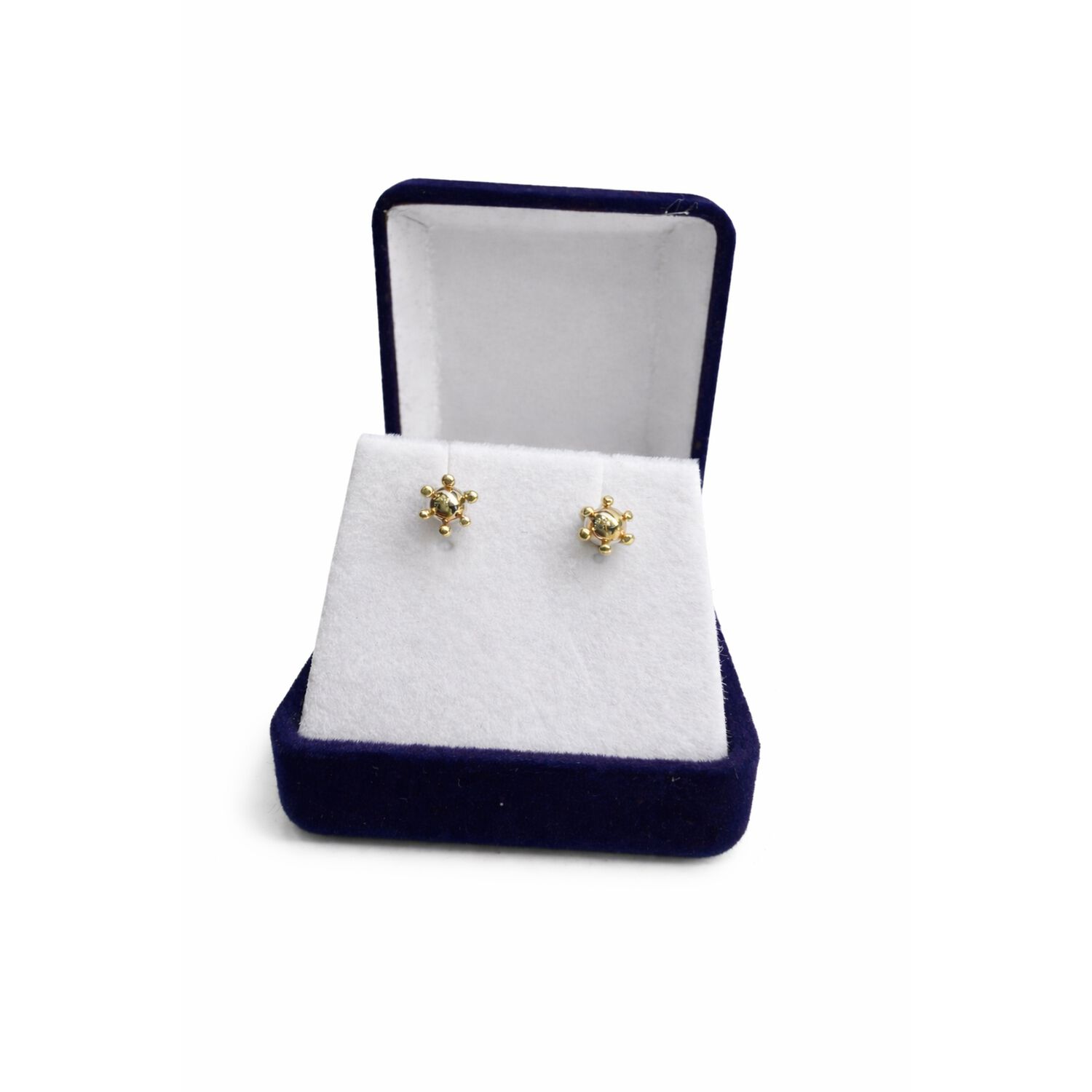Aros Bolita Pistilo 4mm Oro 18k Nacional N1 0.90gr Dorado image number 2.0