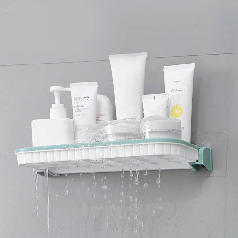 Repisa Estante De Ba&ntilde;o Plegable De Pared Cocina Toallero image number 1.0