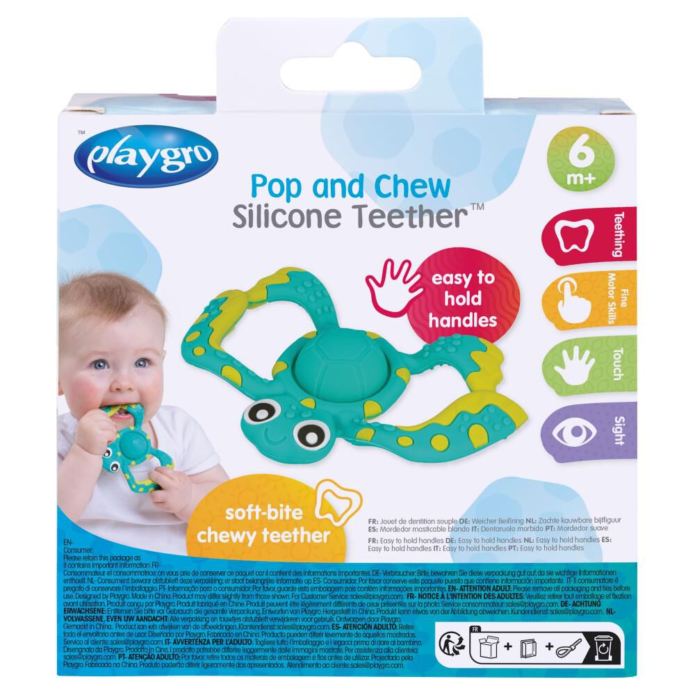 Mordedor De Silicona Tortuga Playgro image number 4.0