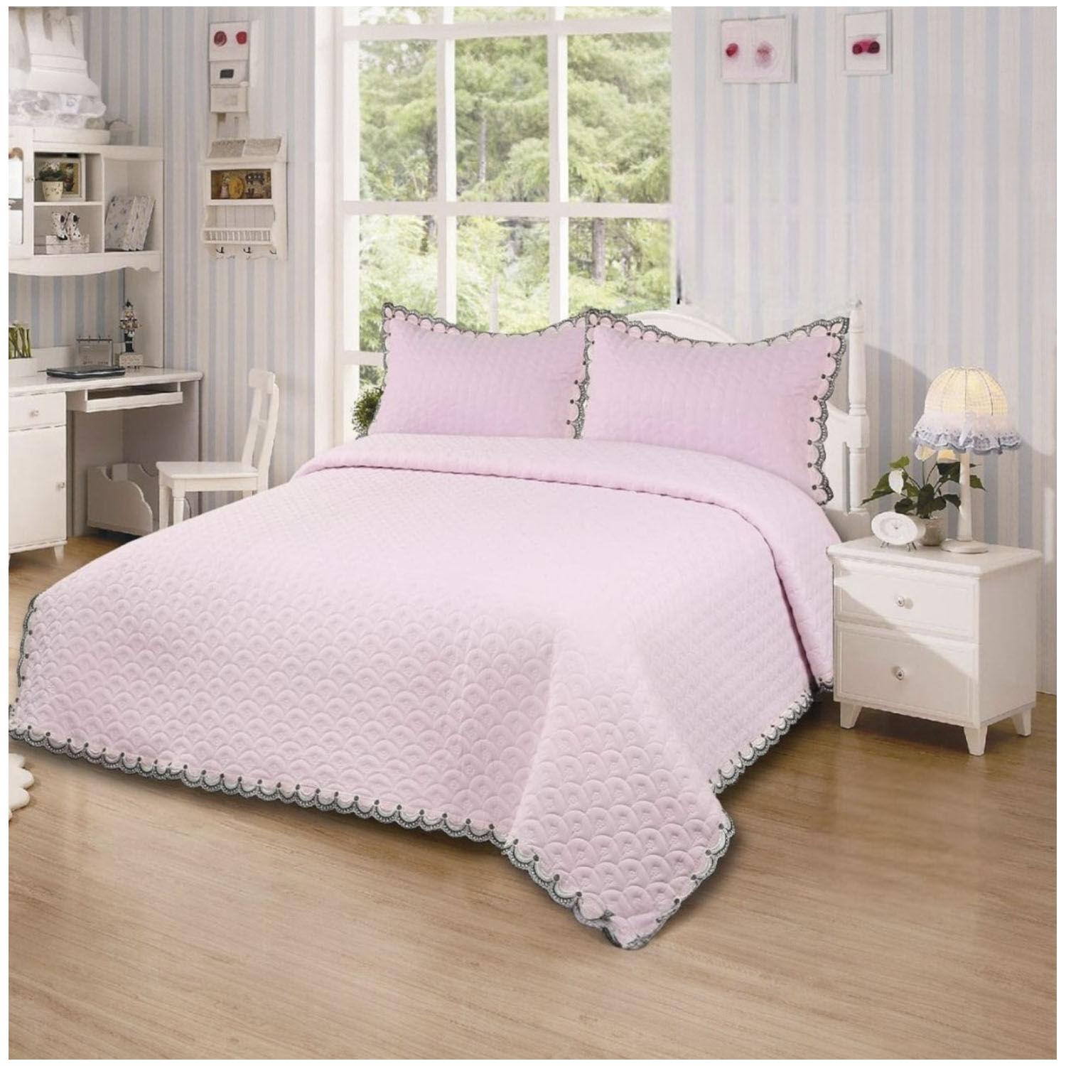 Cubrecama Tipo Quilt Bordado 2 Plazas-06 image number 0.0