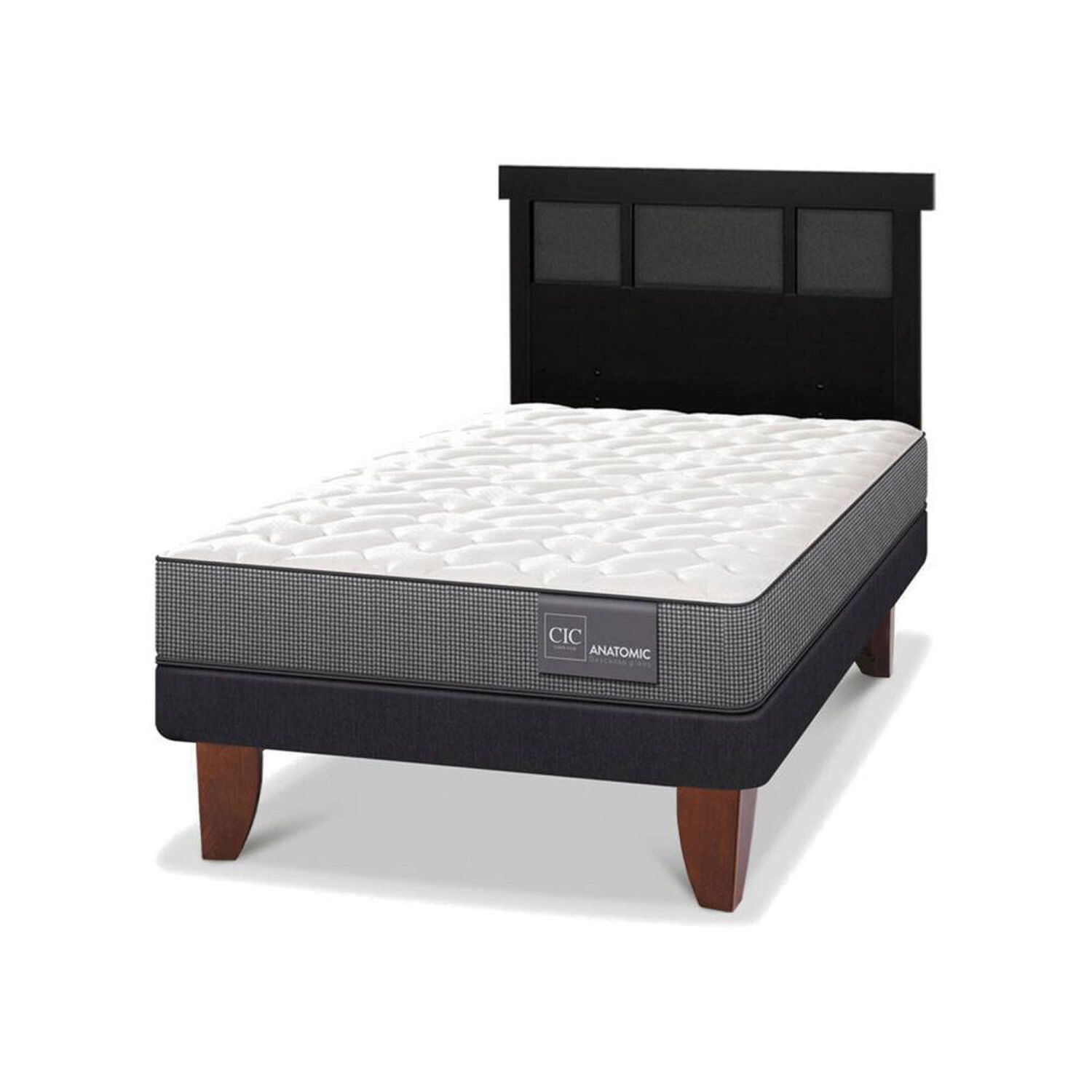 Cama Europea Cic Anatomic / 1.5 Plazas / Base Normal + Respaldo image number 3.0