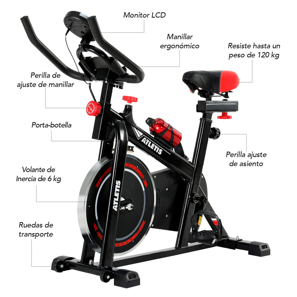 Bicicleta Home Fitness Pro K300 Con Monitor Lcd Volante Inercia 6 Kg image number 1.0