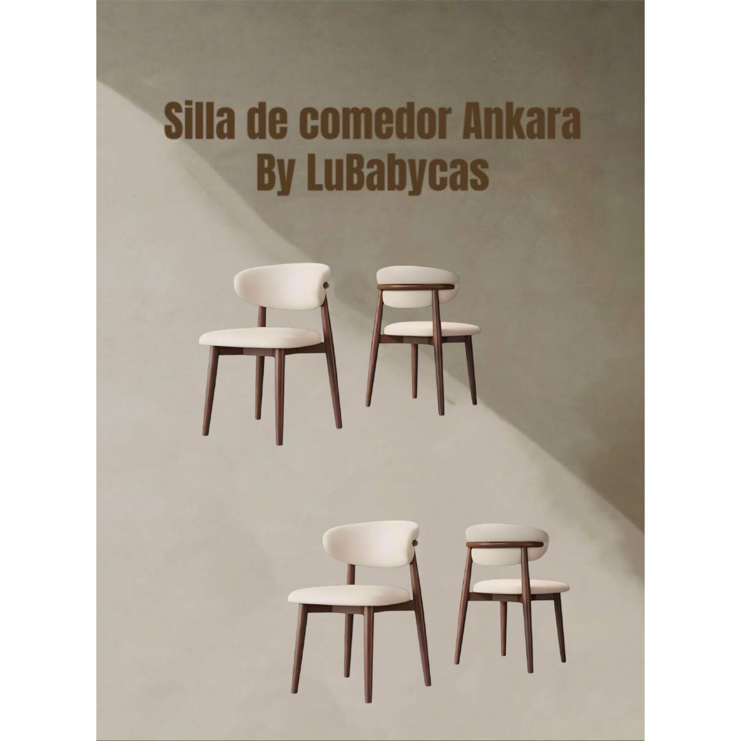 Pack 4 Sillas De Comedor Madera Caf&eacute; Ankara image number 7.0