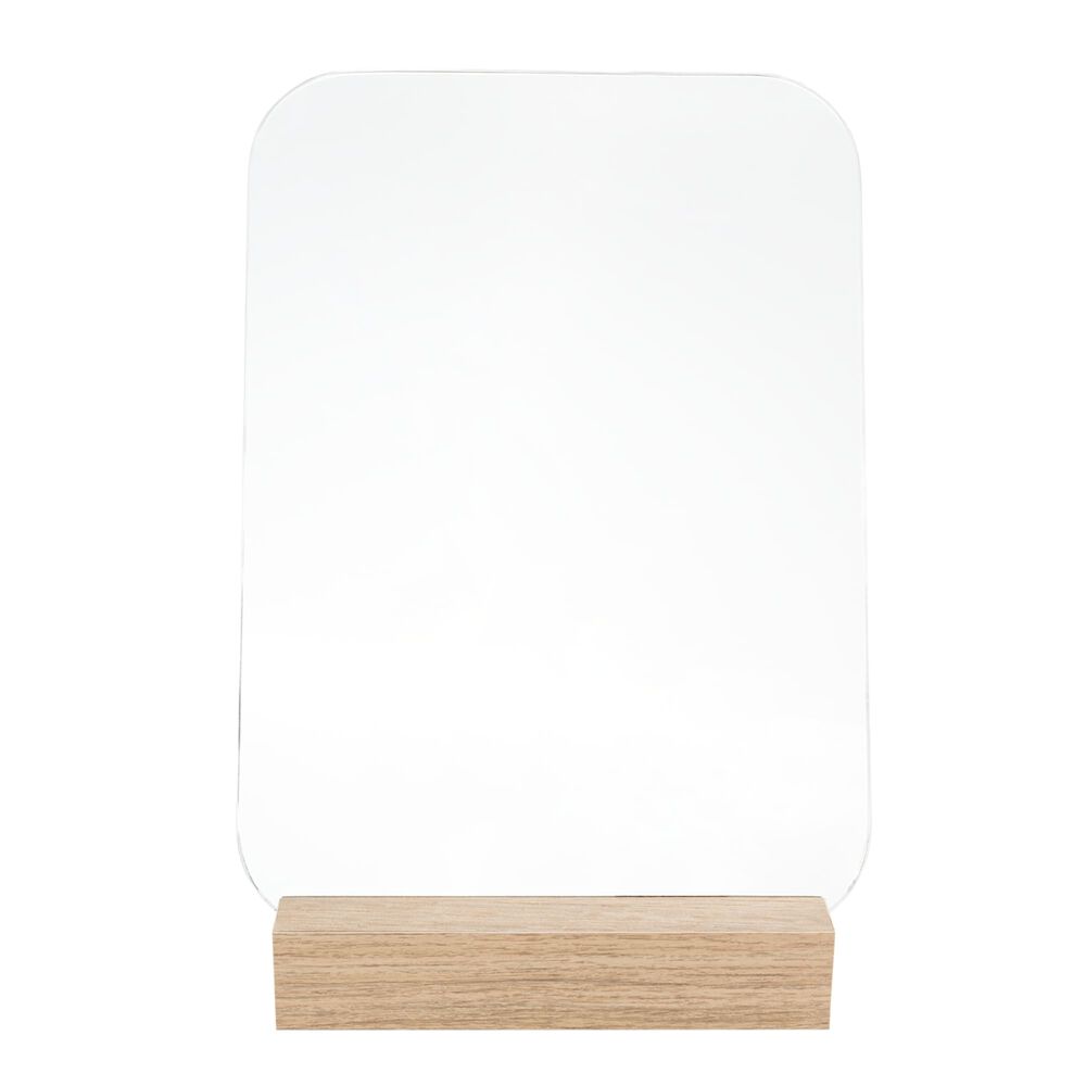 Espejo Semicircular Base Madera Fm-076 25x18x7 image number 1.0