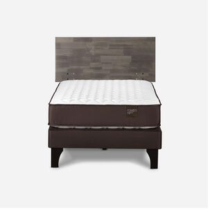 Cama Europea Rosen Ergo T / 1.5 Plazas / Base Normal + Respaldo Tabor Grafito