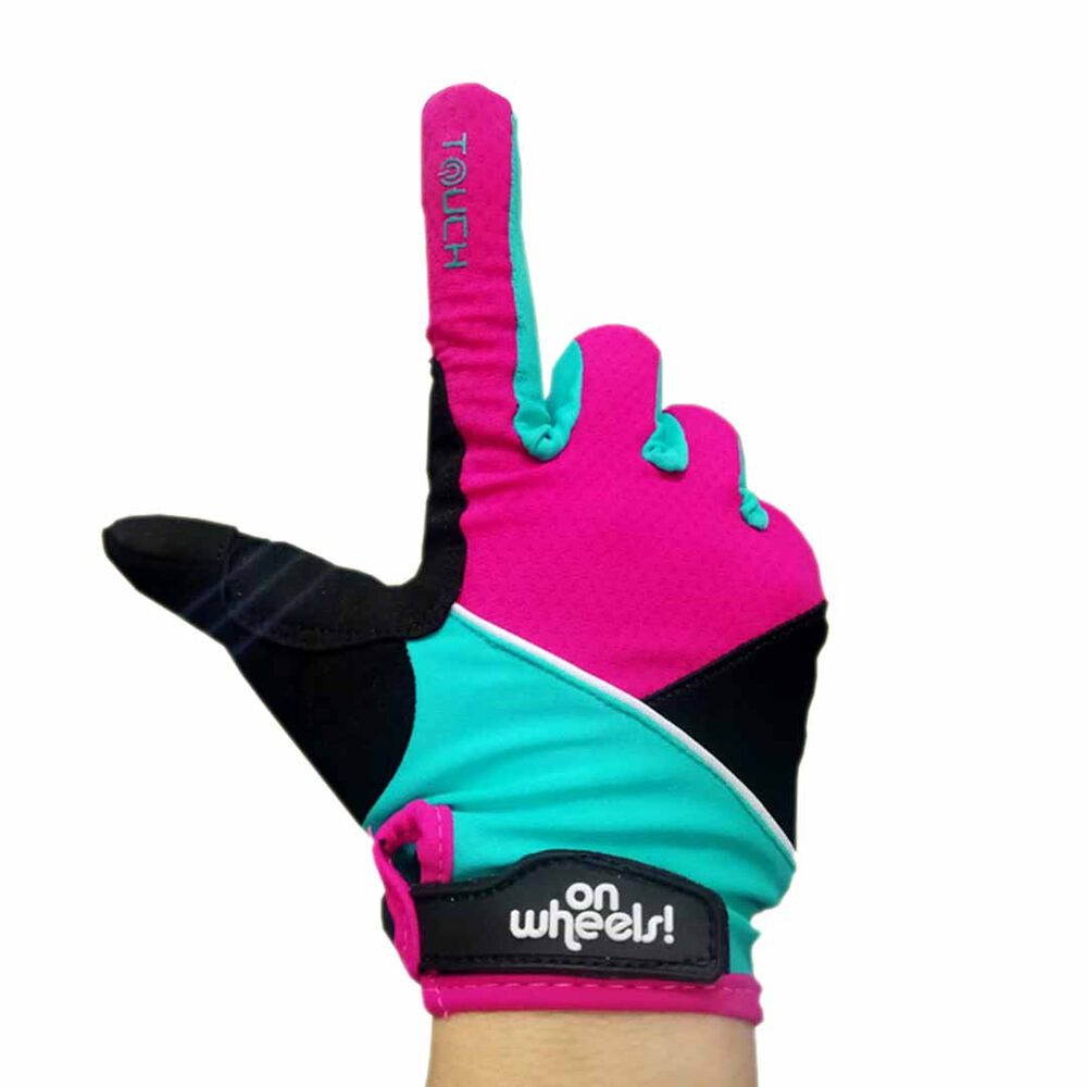 Guante Largo Touch Para Ciclismo Onwheels Morado/verde image number 2.0