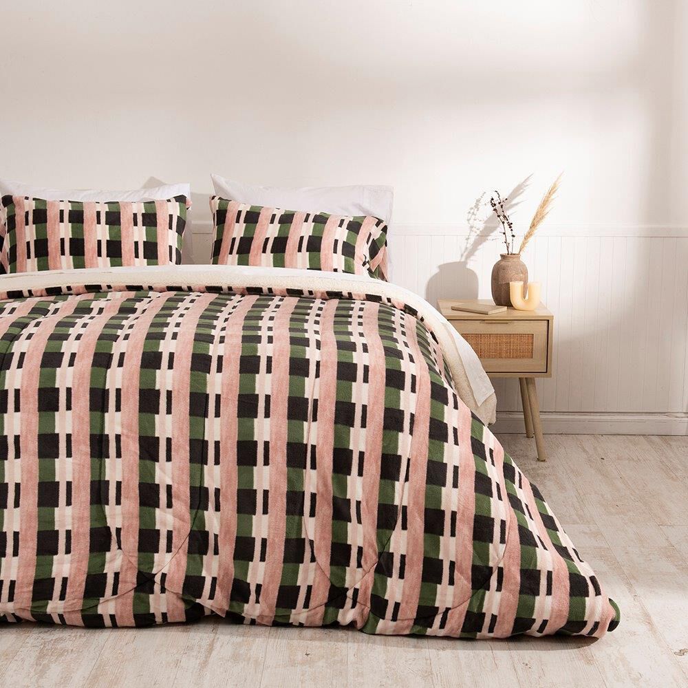 Plumon Coral Print Sherpa 2 Plazas Trama image number 0.0