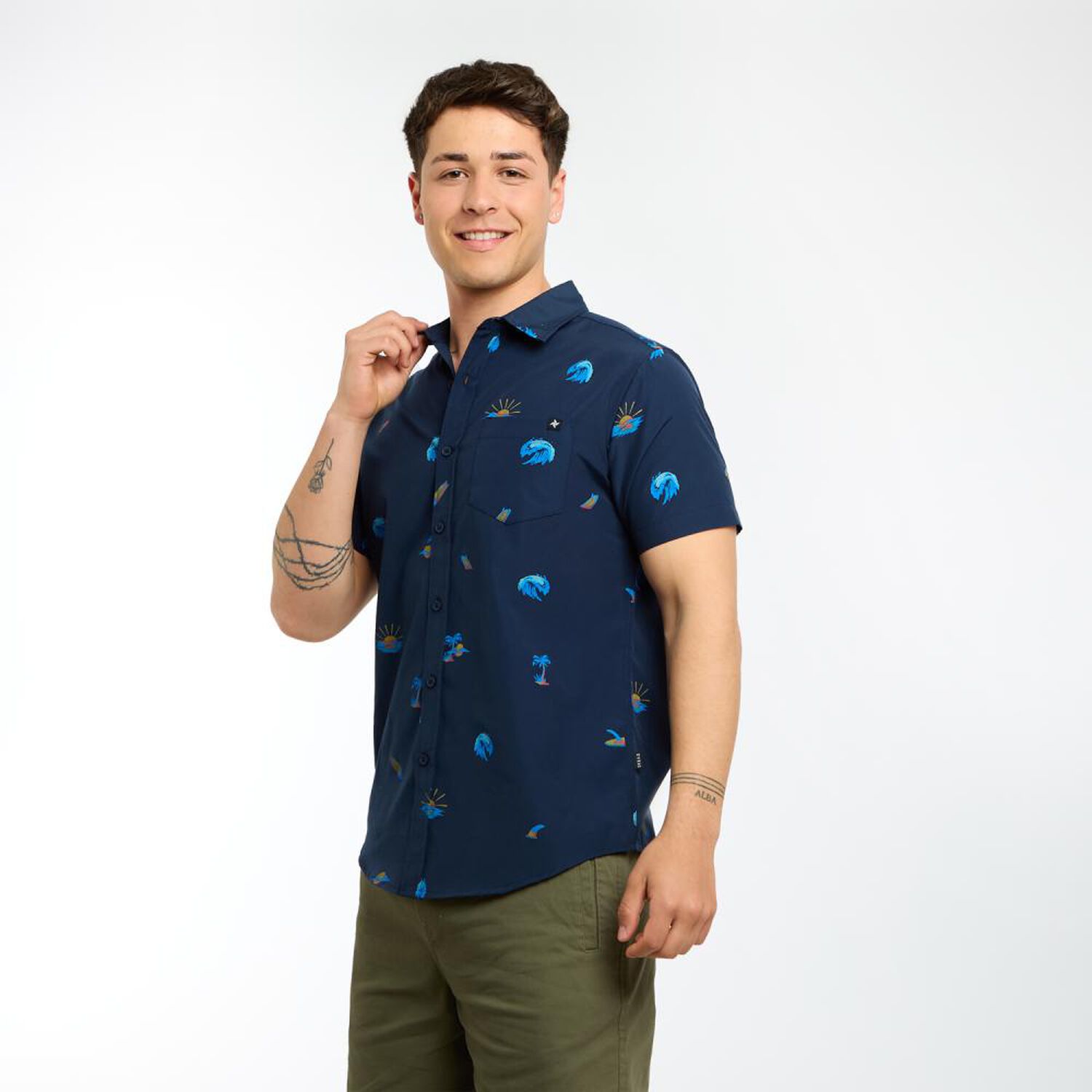 Camisa Manga Corta Hombre Skuad image number 2.0