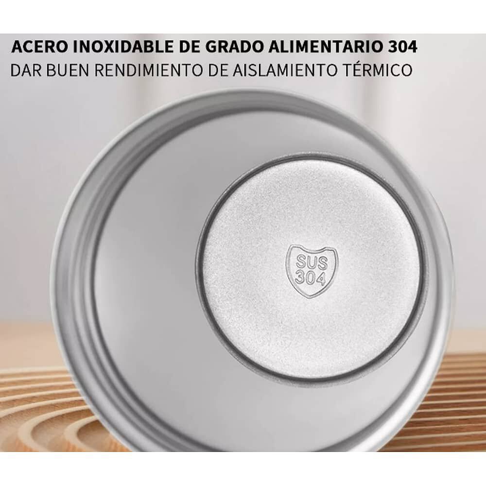 Vaso Termico Port&aacute;til De Doble Capa De Acero Inoxidable Caf&eacute; Blanco image number 2.0