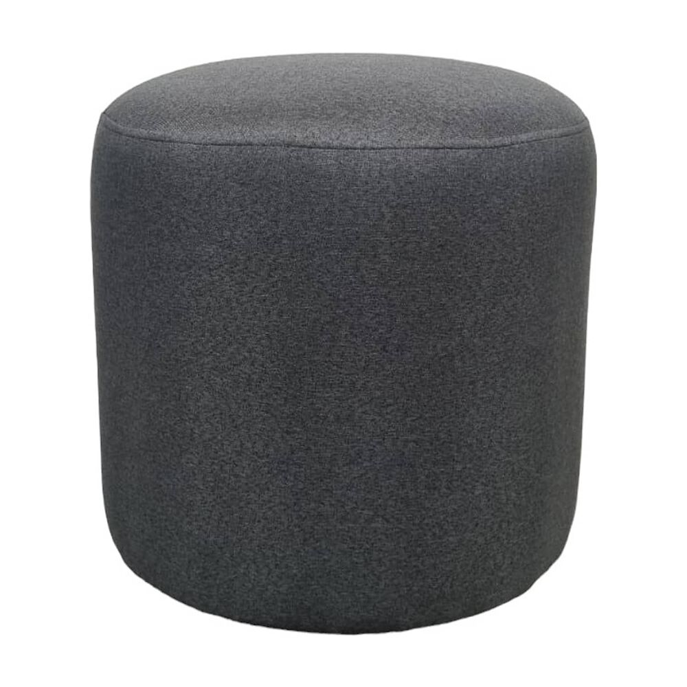 Pouf Redondo Lino Gris Oscuro image number 0.0