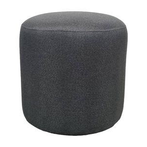 Pouf Redondo Lino Gris Oscuro