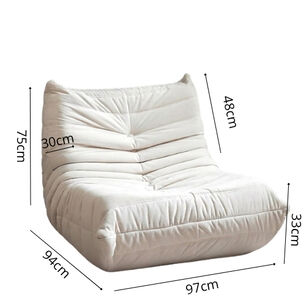 Sof&aacute; Puff Individual Tipo Togo Sill&oacute;n Ergon&oacute;mico 97x75cm