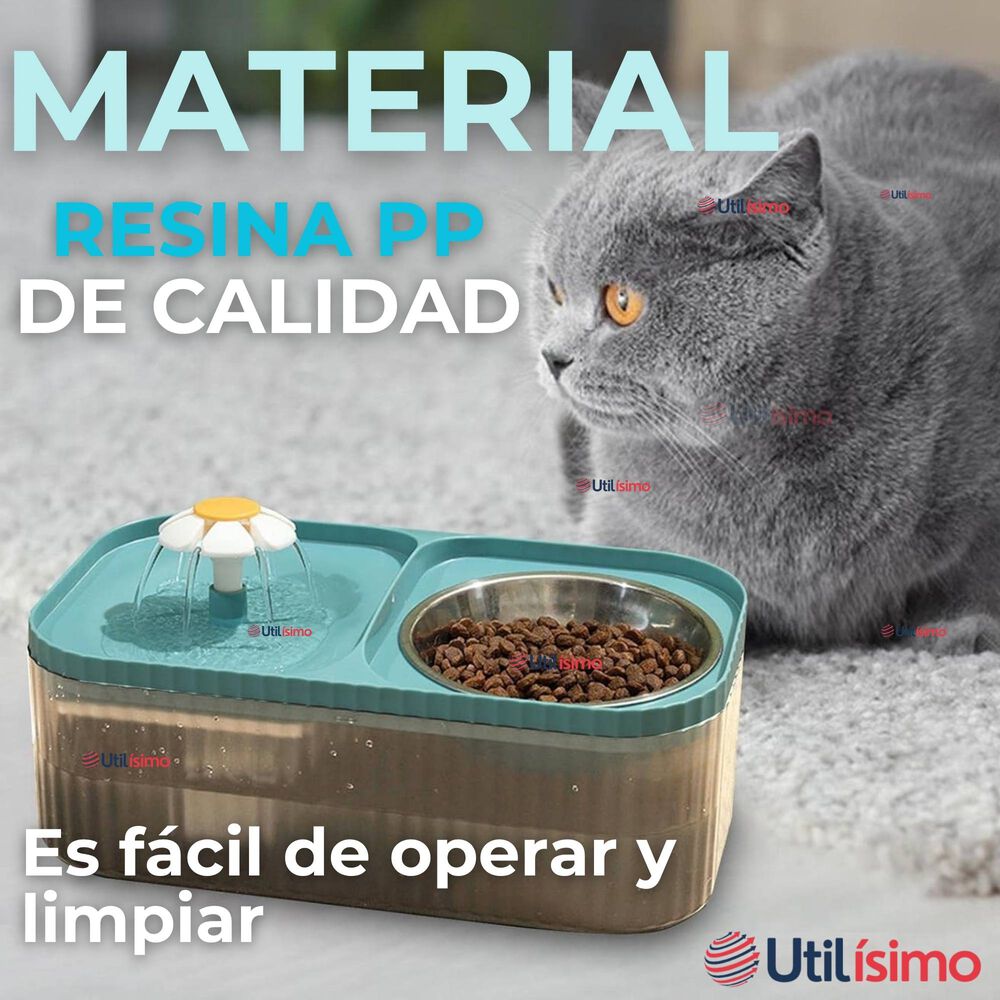 Fuente De Agua Bebedero 2 En 1 Eléctrico Para Gatos 3 Litros image number 6.0