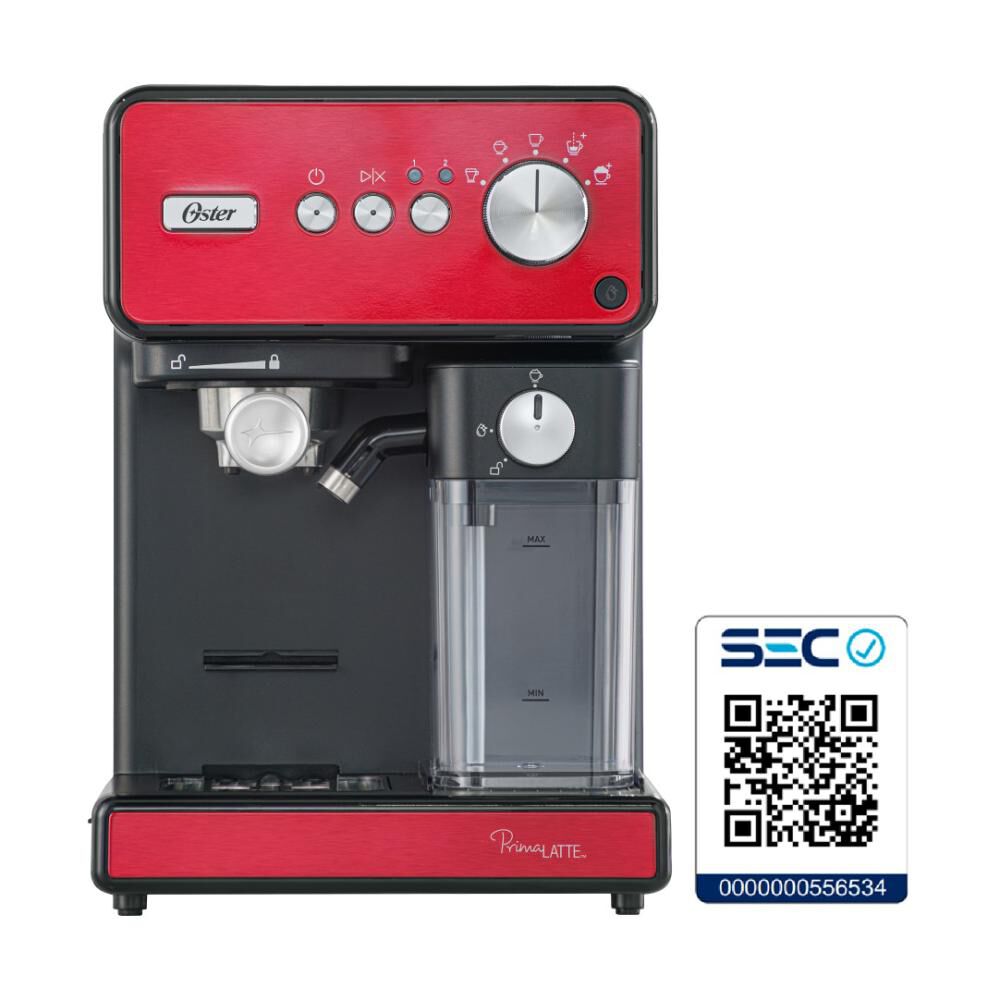 Cafetera De Espresso Oster Primalatte Roja / 2 Tazas image number 7.0