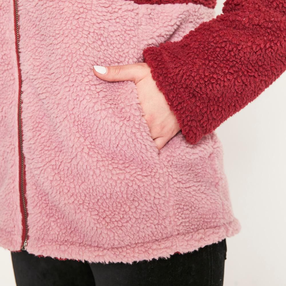 Chaqueta Reversible Sherpa Peludo Con Capucha Mujer Freedom image number 4.0