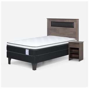 Cama Europea Rosen New Style 6 / 1.5 Plazas / Base Normal + Set De Maderas