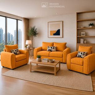 Juego De Living Elegant Detail Houston / 4 Cuerpos