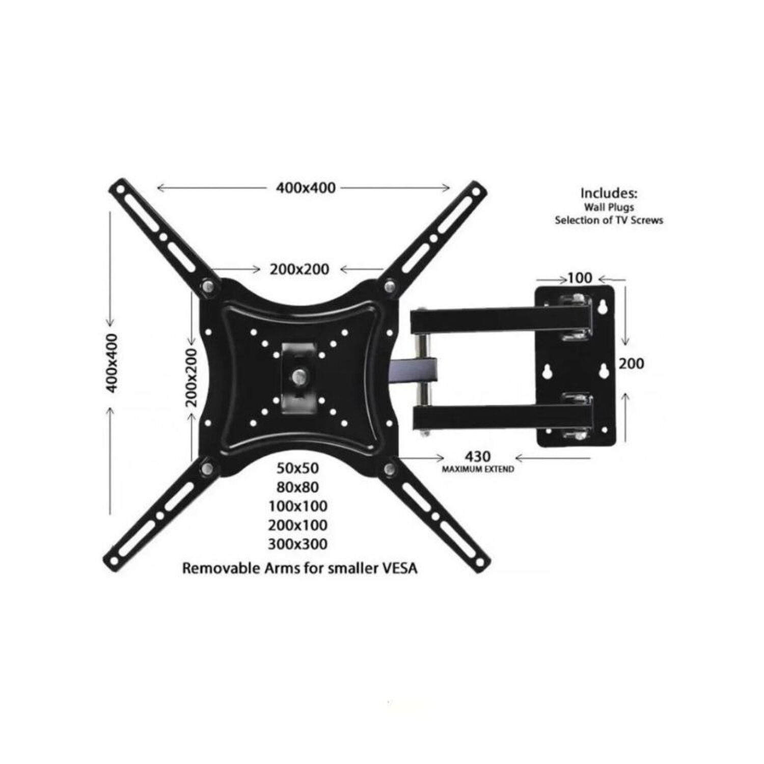 Soporte De Pared Hdl-117b-2 Home Design 14 55 Tv image number 2.0