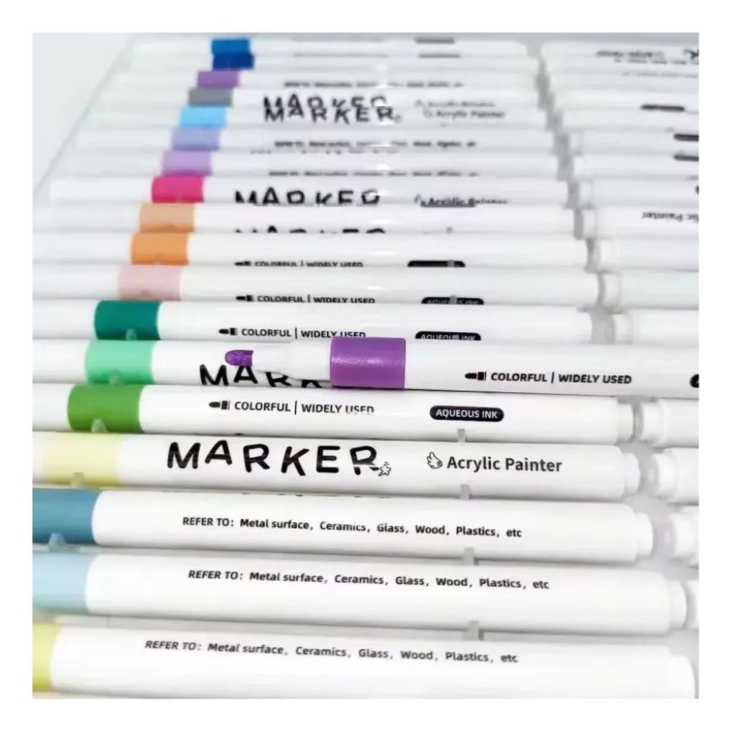 Marcadores Acr&iacute;licos 80 Colores L&aacute;pices Pintura Dise&ntilde;o image number 3.0