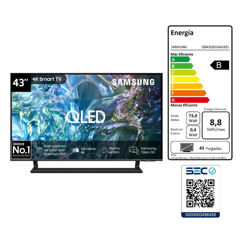 Qled 43" Samsung Q65D / Ultra HD 4K / Smart TV 2024 image number 9.0