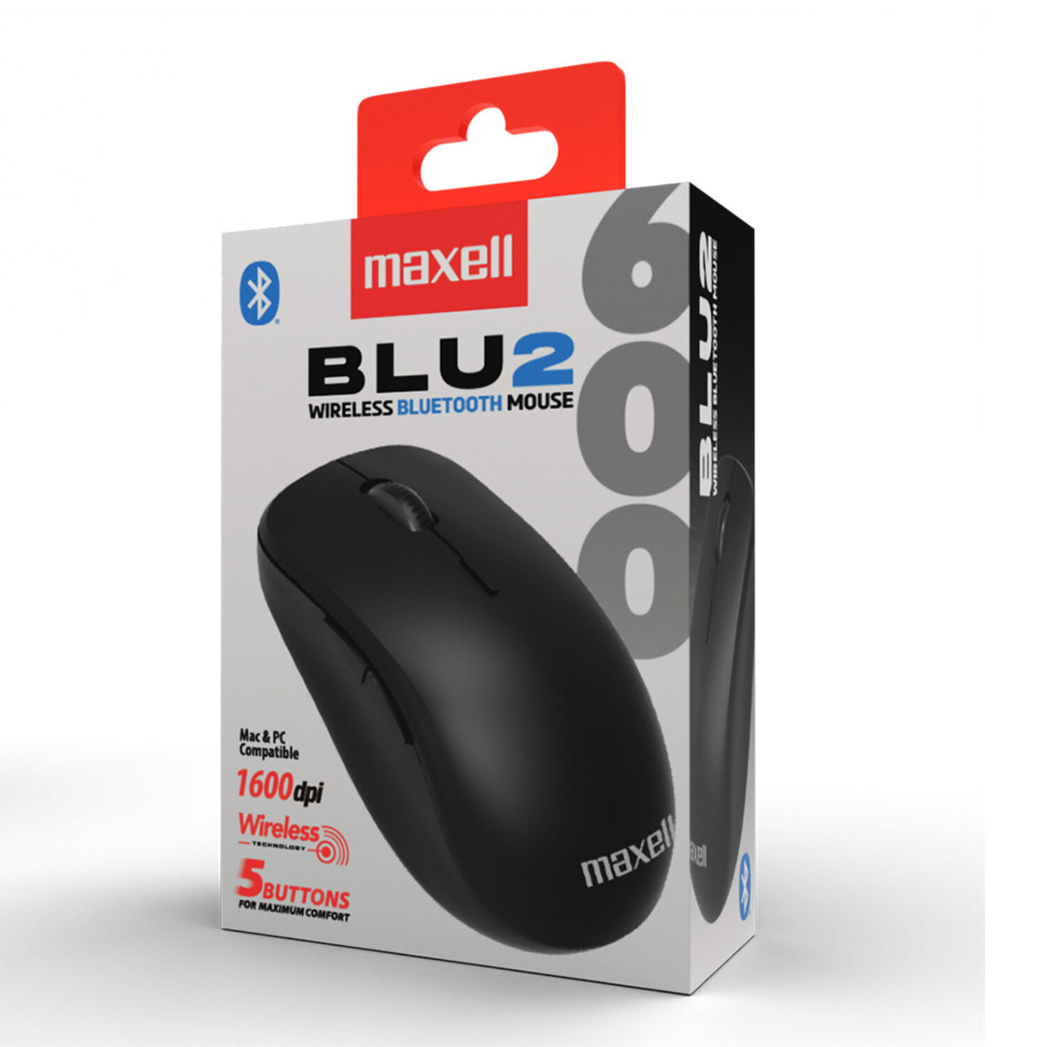 Mouse Bluetooth Inal&aacute;mbrico Maxell Blu2 1600 Dpi Clic Silencioso Negro image number 4.0