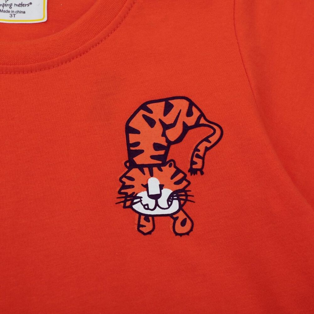 Polera Ni&ntilde;o Algod&oacute;n Manga Corta Jump Kids Rojo Tigre 2 A 7 A&ntilde;os image number 3.0