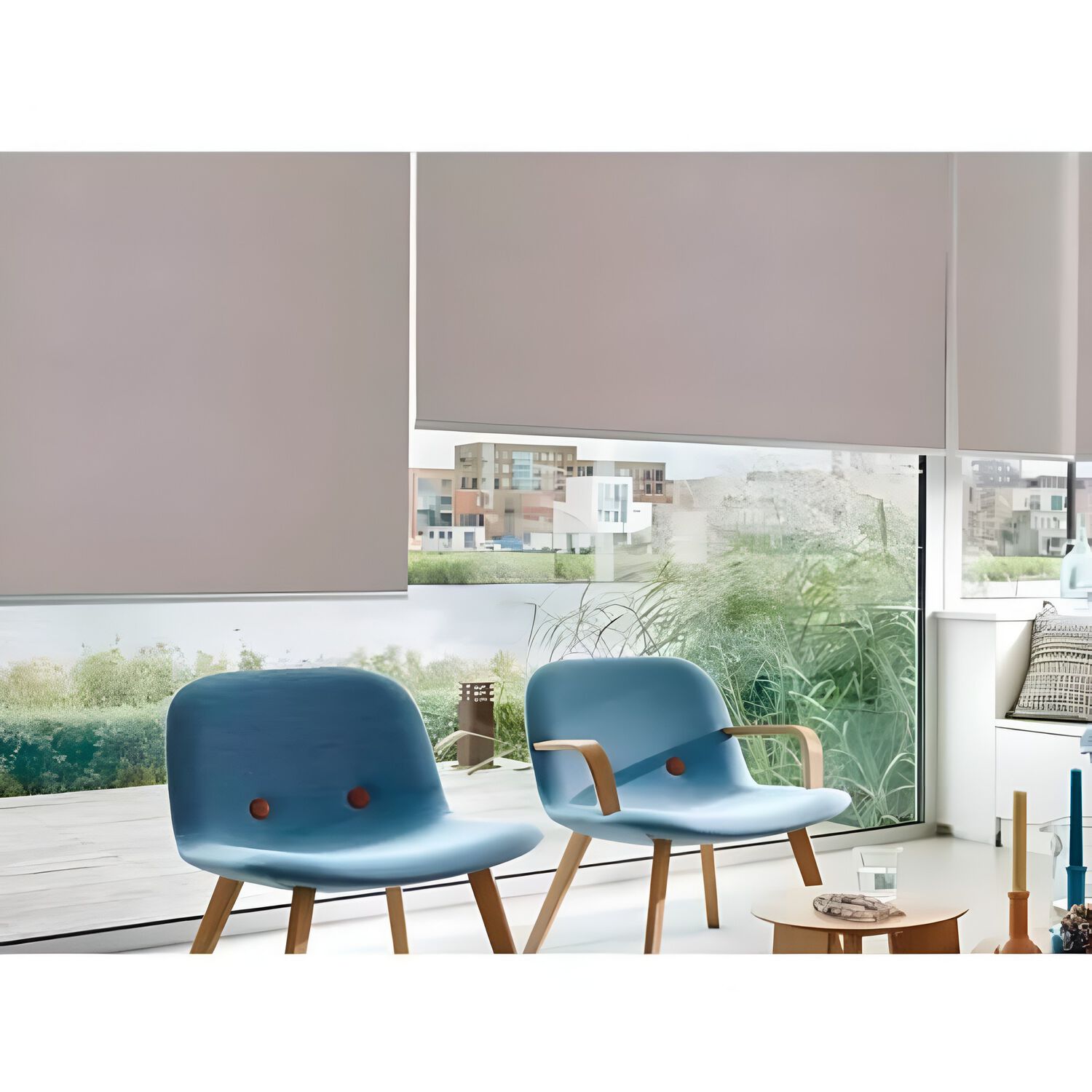 Cortina Roller Black Out Beige 120x120 Cm image number 3.0