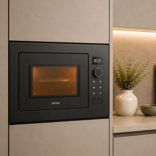 Horno Microondas Empotrable Gr&ouml;ner Black Matte Grill 25l