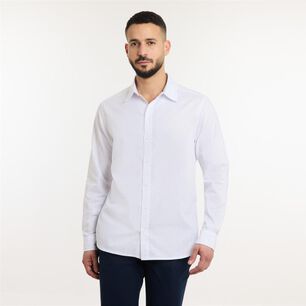 Camisa Lisa Manga Larga Hombre Az Black