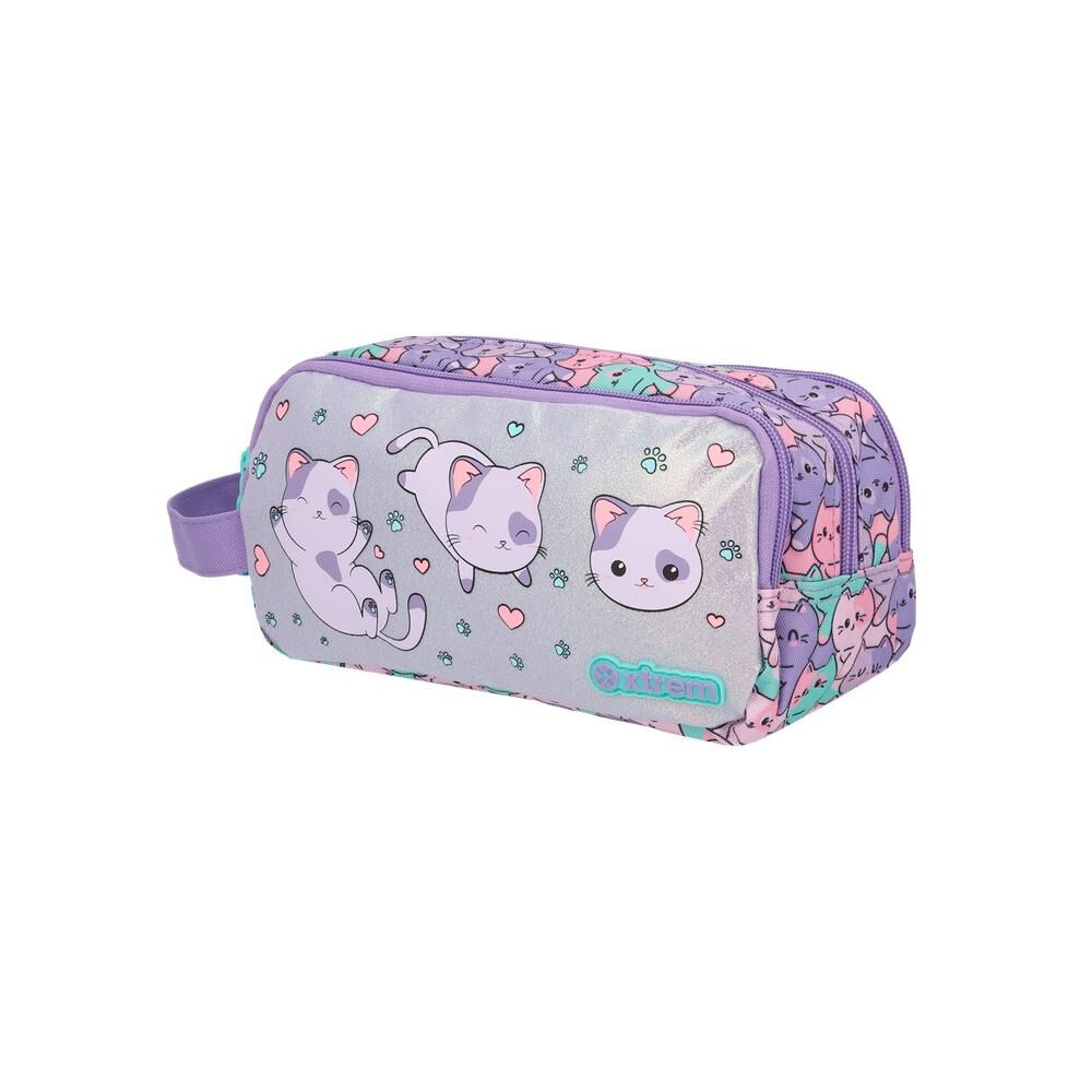 Estuche Xtrem University+ 6xt Gatos Lila image number 1.0