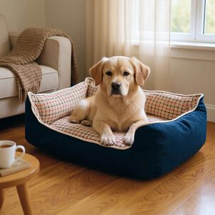 Cama Para Mascotas Espuma - Talla L (azul)