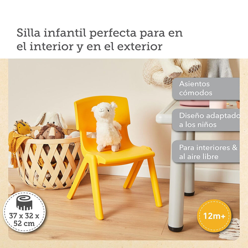 Silla De Plastico Infantil Piso Asiento Resistente Para Niño image number 3.0