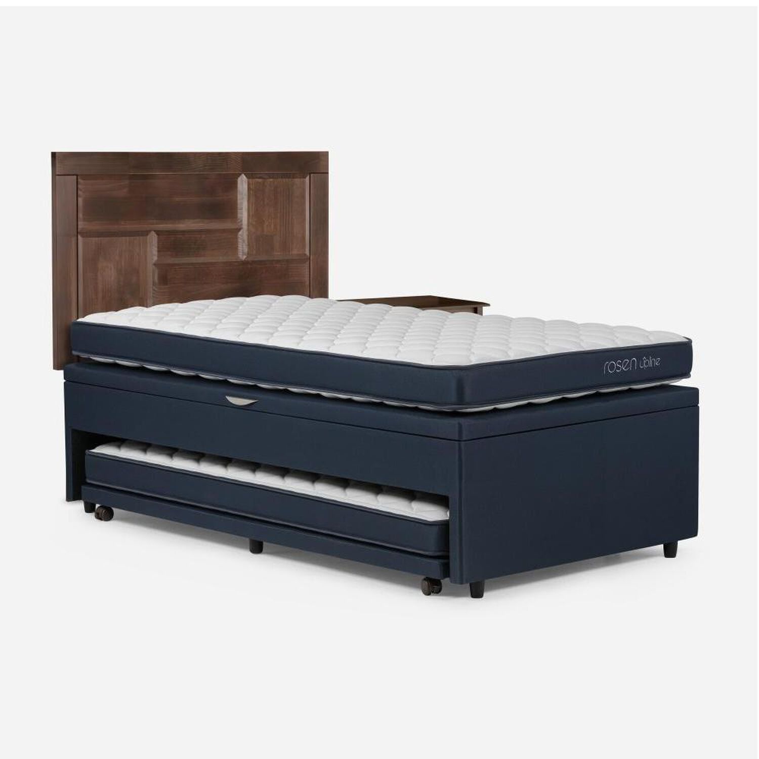Bed Boxet Rosen Upline / 1.5 Plazas / Base Normal + Set De Maderas Dolce image number 2.0