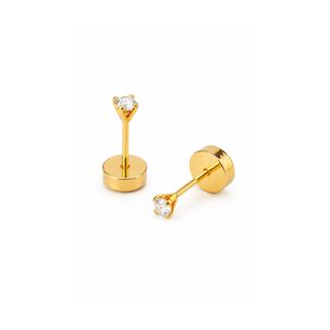 Aros Abridores Chispas 2mm No1 Oro 18k Circ&oacute;n Beb&eacute; Ni&ntilde;a