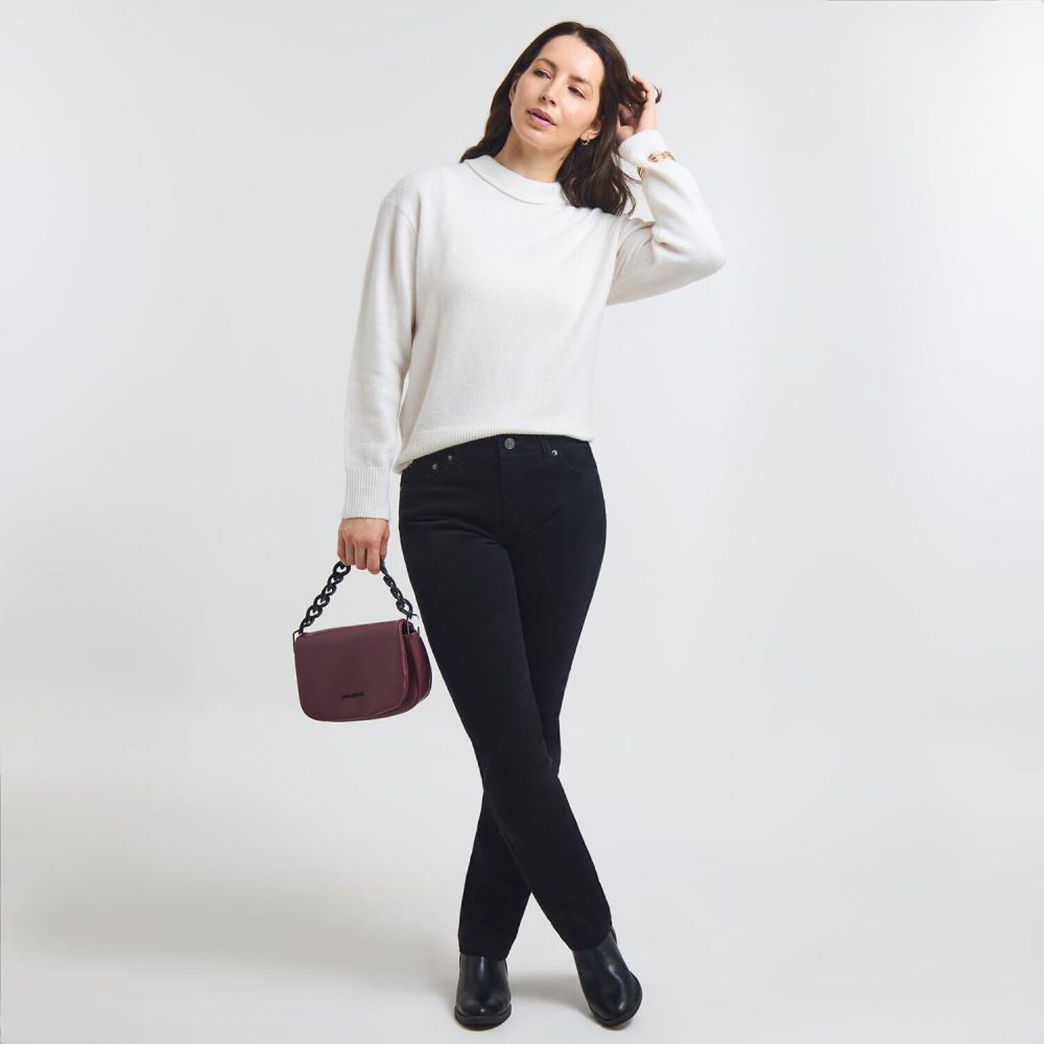 Sweater Regular Cuello Alto Mujer Geeps image number 1.0