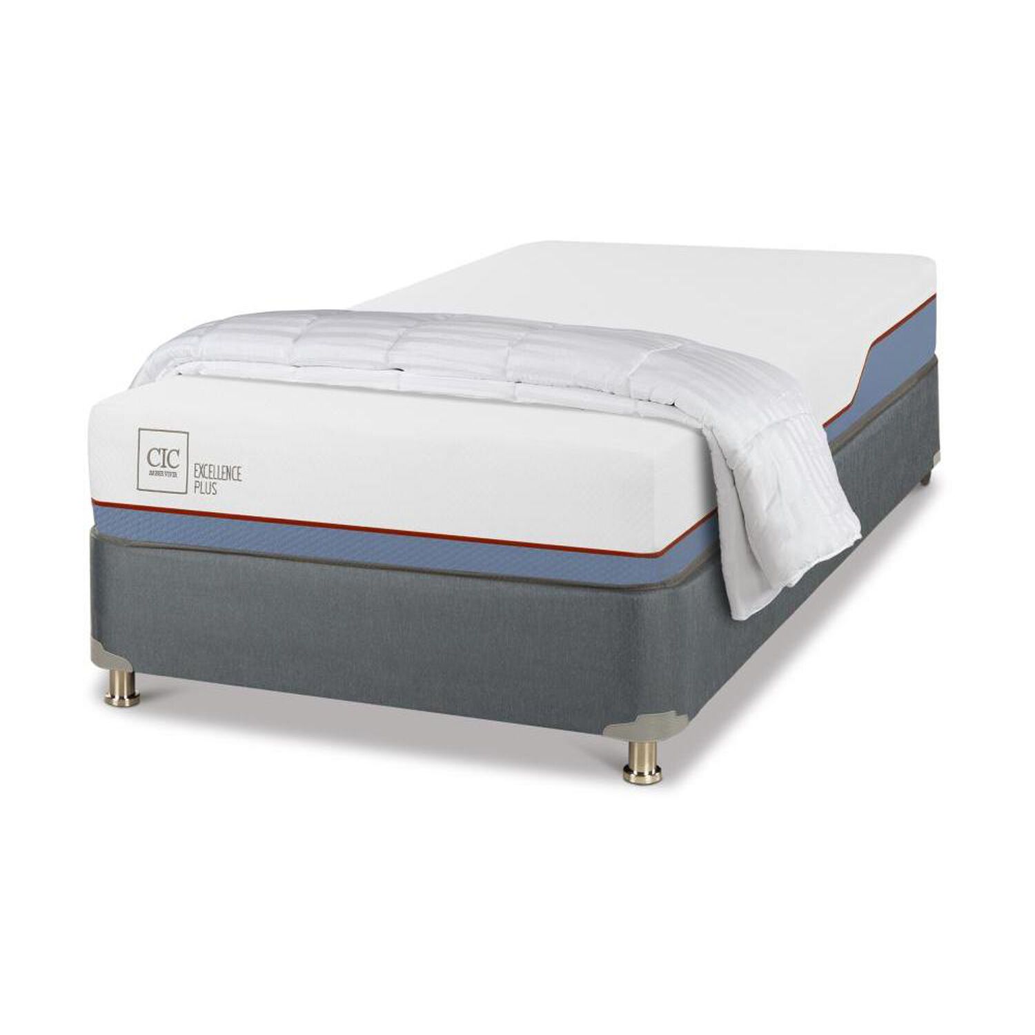 Cama Americana Cic Excellence Plus / 1.5 Plazas / Base Normal + Plum&oacute;n image number 1.0