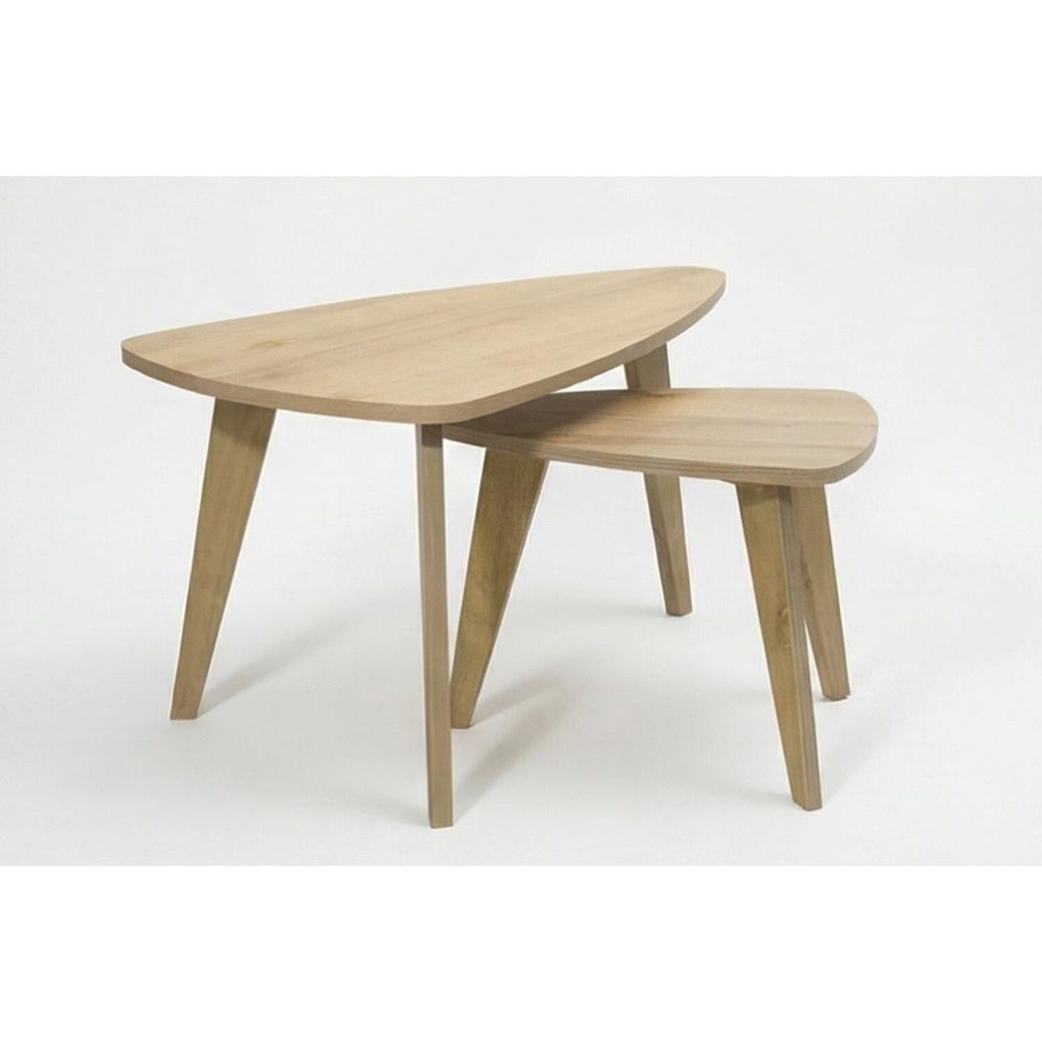 Set 2 Mesas Living Home Mobili Lund Ovalo image number 3.0