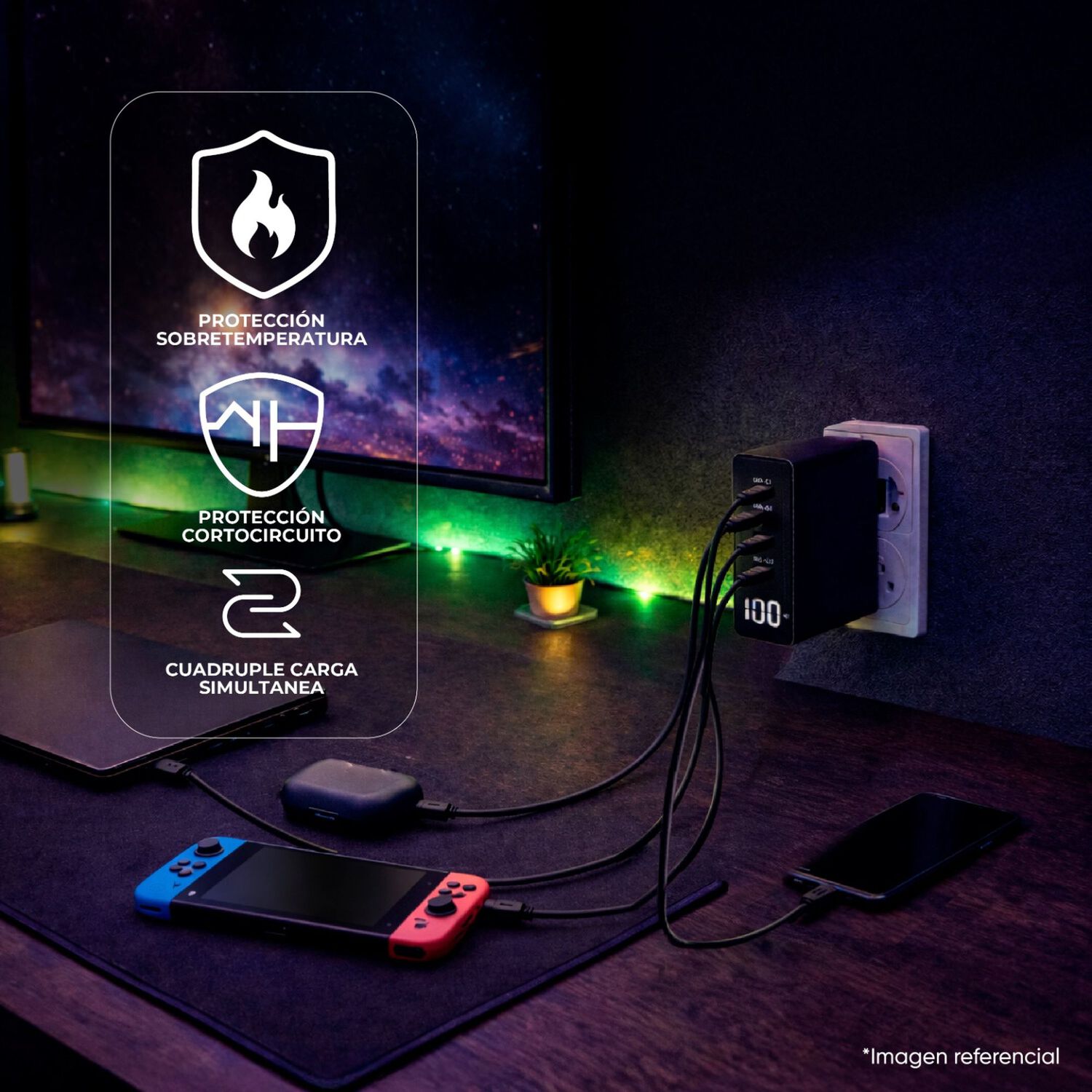 Cargador Port&aacute;til Carga R&aacute;pida 100w + Cable Usb-c Master-g image number 2.0