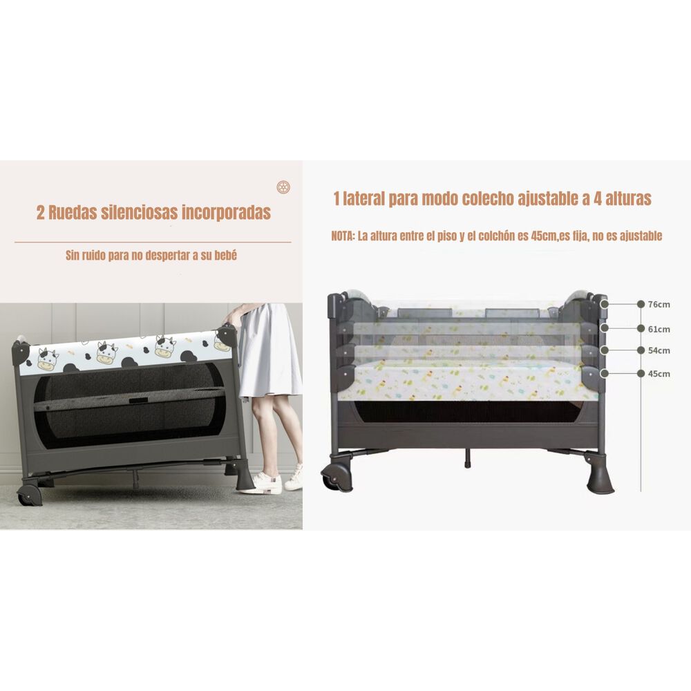 Cuna Colecho Corral 3 En 1 Lubabycas Le&oacute;n image number 7.0