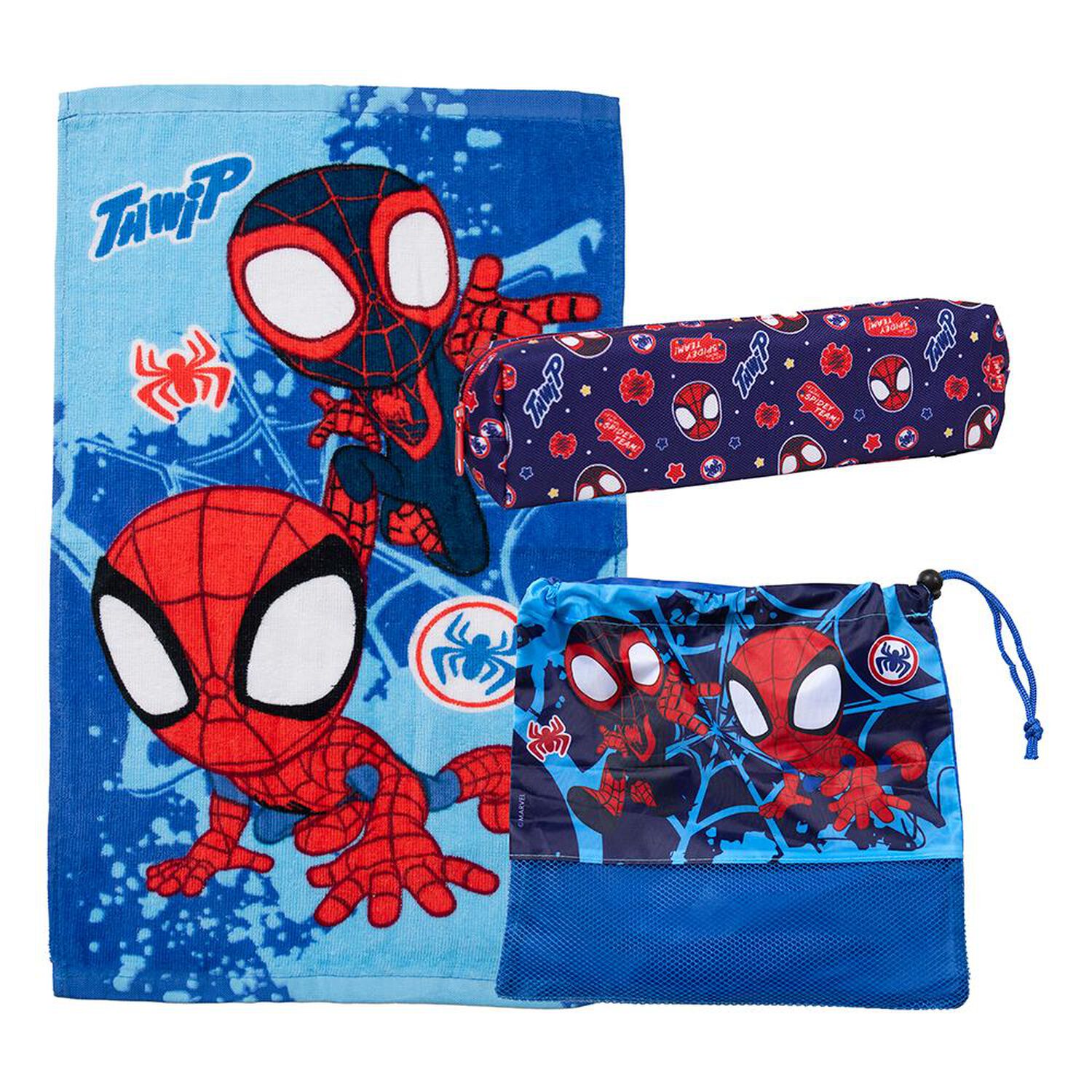 Set De Toalla De Playa +estuche+bolso / Spiderman Spidey Telas / 140x70 Cm image number 0.0
