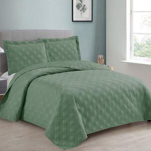 Quilt Andes Liso Verde 2 Plazas
